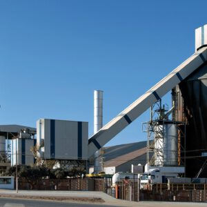 AUMUND Pan Conveyor connecting cooler and silo